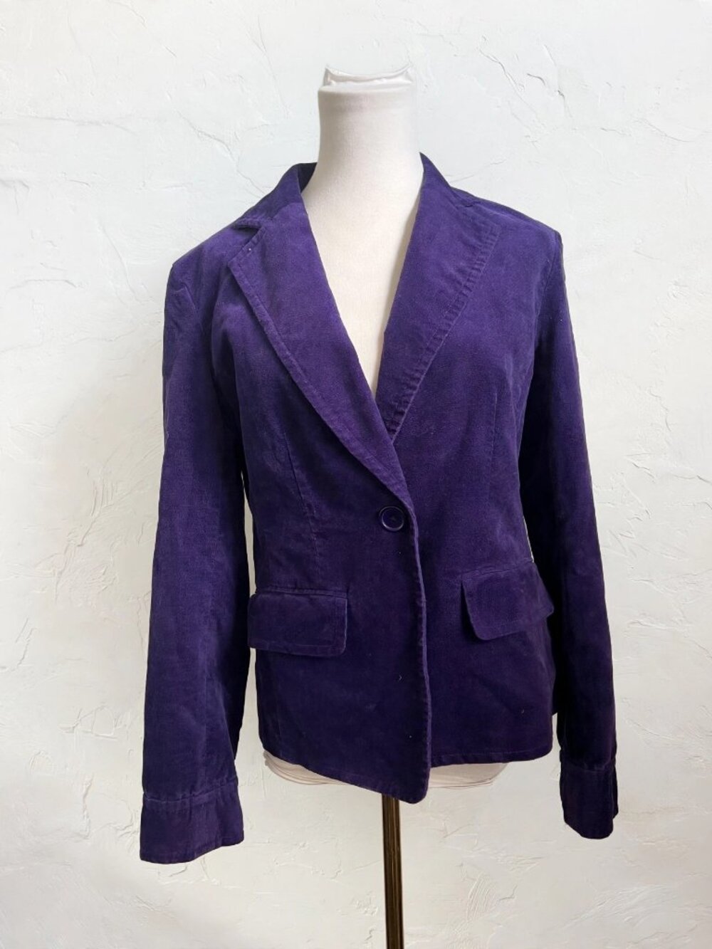 Jones New York Sport Purple Corduroy Blazer Size S Academia 90s Y2K